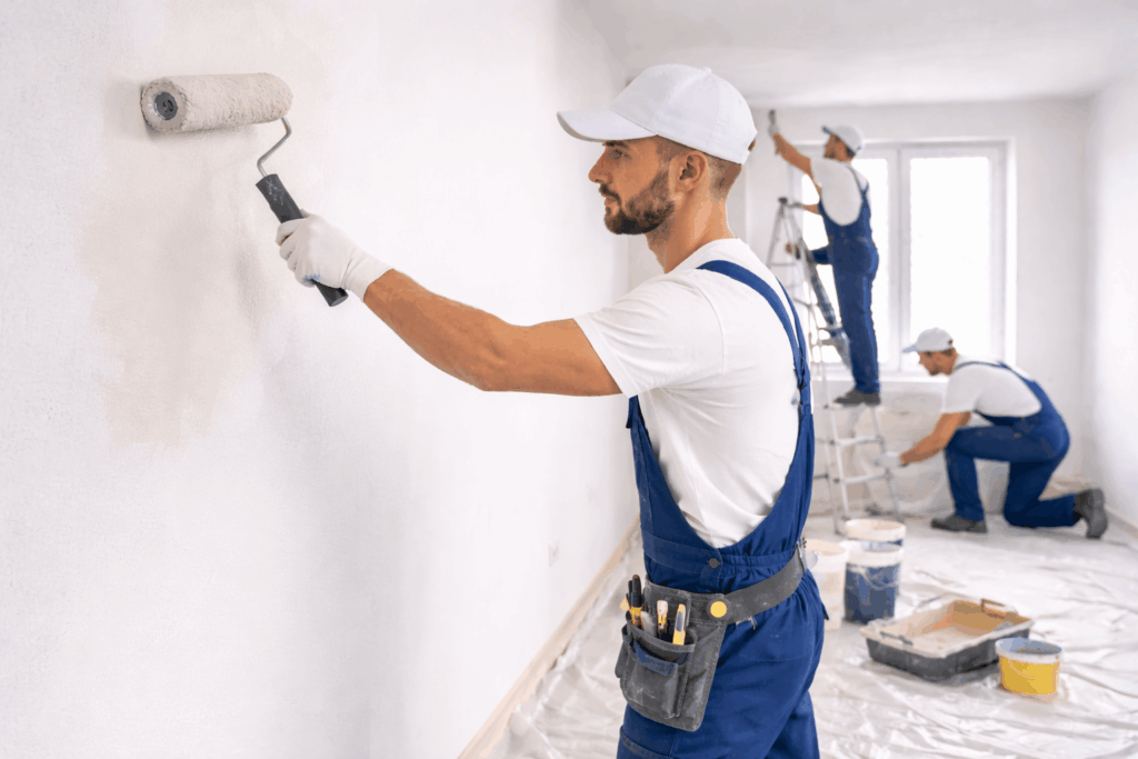 Smooth wall finish ready for home interior colour